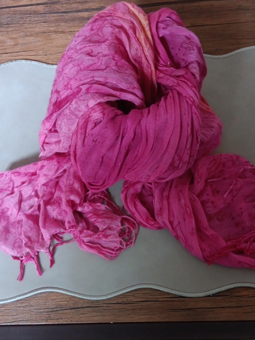 Bright Pink Women's Scarf Wrap - Lightweight Fashion AccessoryVintage